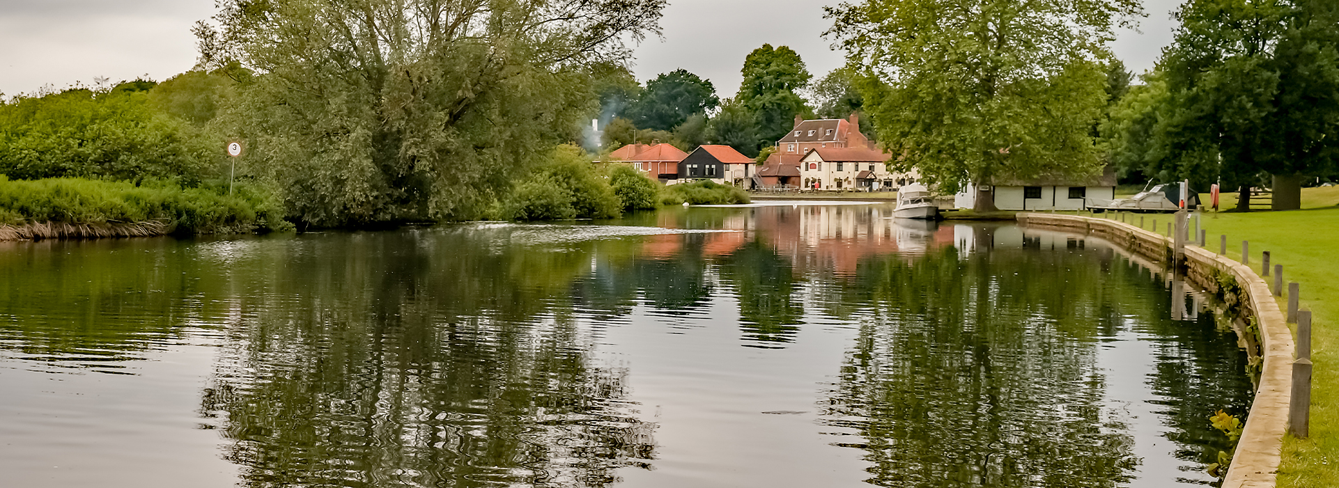 River view at Anchor Moorings, Coltishall