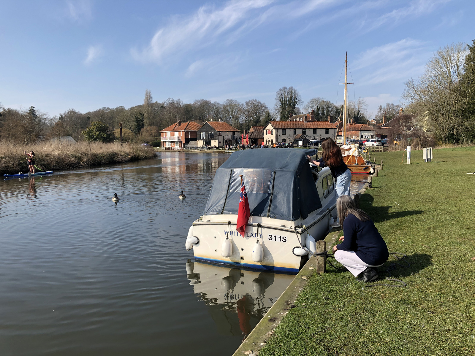 Boat moored at Anchor Moorings